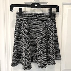 H&M black/white/grey tweed mini skirt